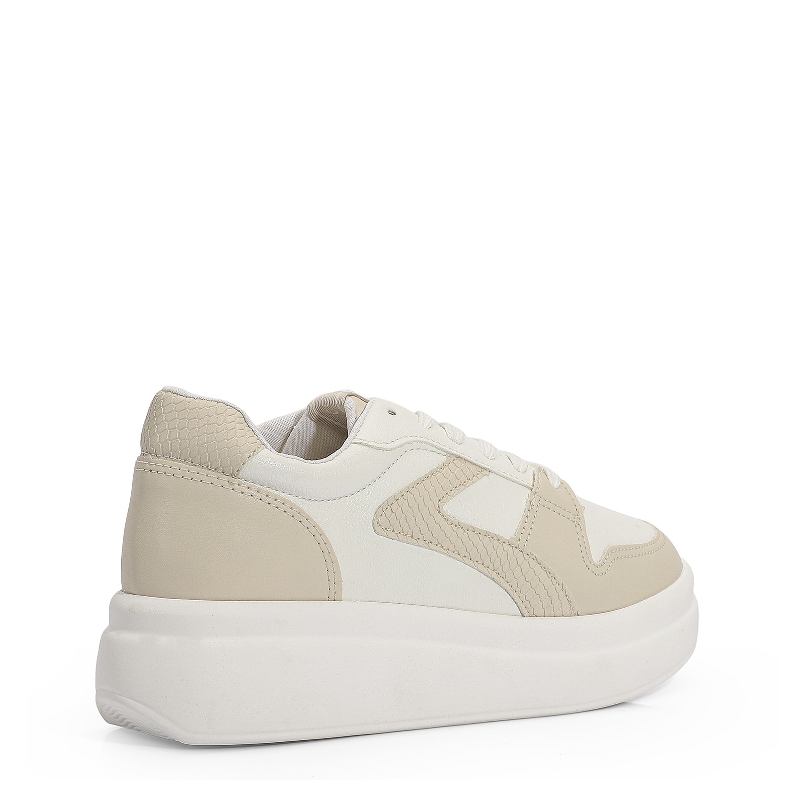 Tênis Flatform Alt Branco/Bege