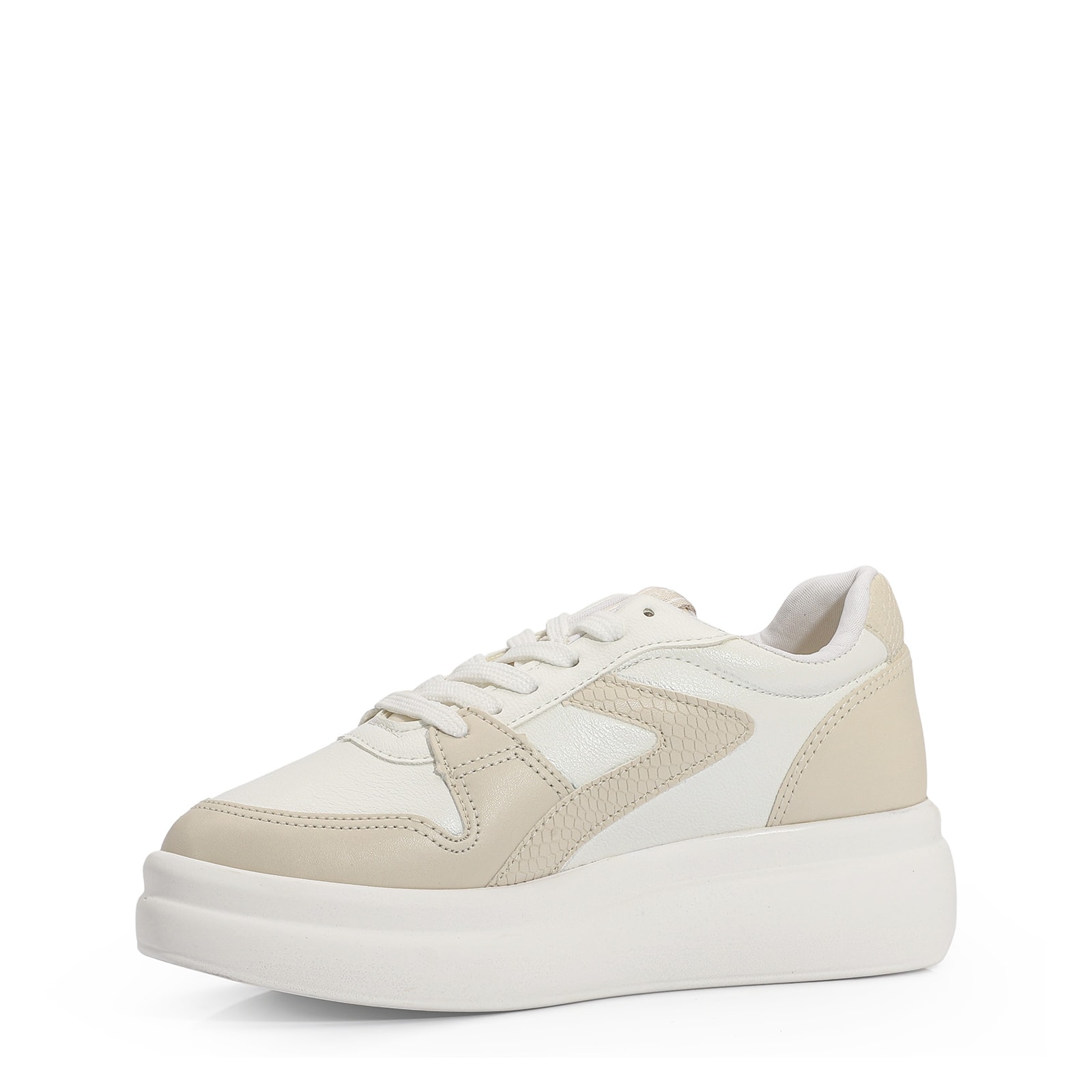 Tênis Flatform Alt Branco/Bege