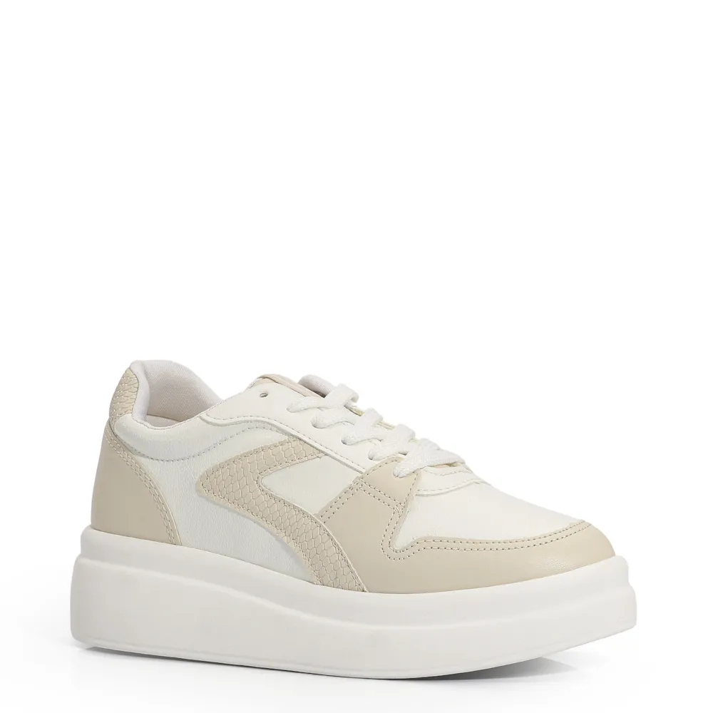 Tênis Flatform Alt Branco/Bege