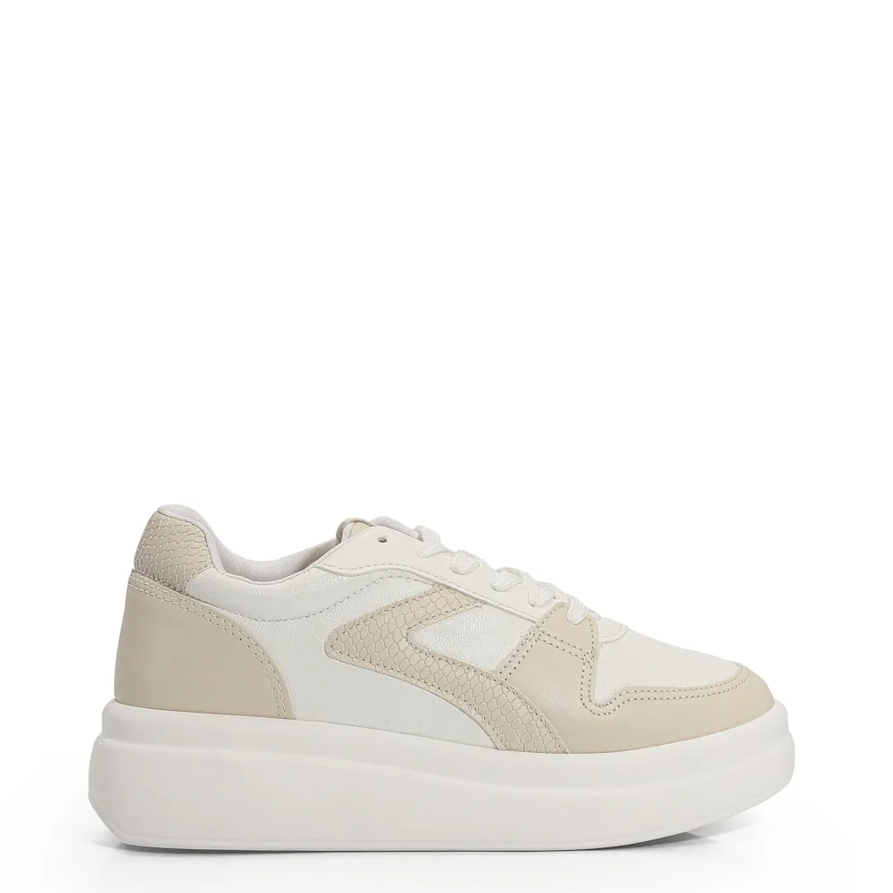 Tênis Flatform Alt Branco/Bege - imagem 2