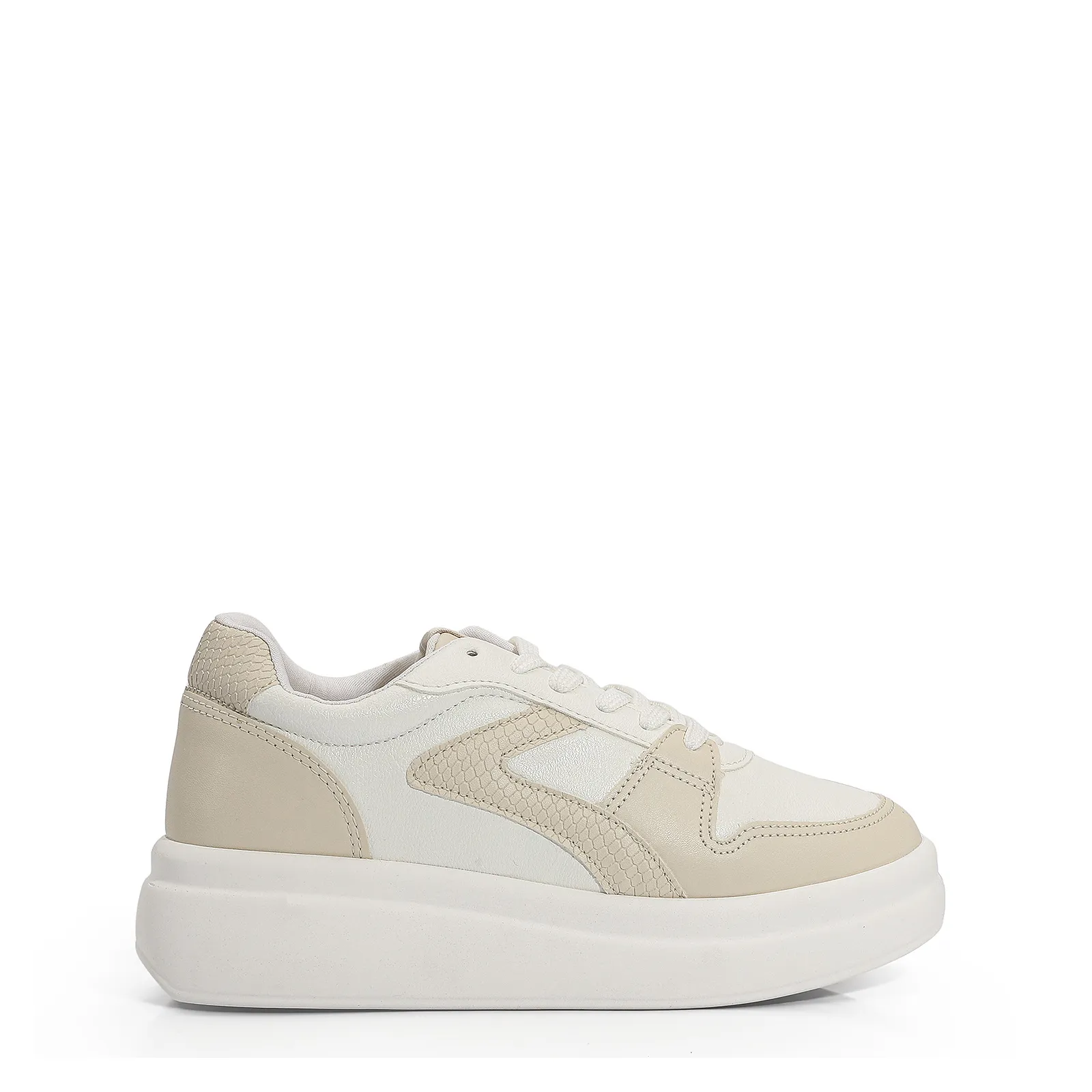 Tênis Flatform Alt Branco/Bege