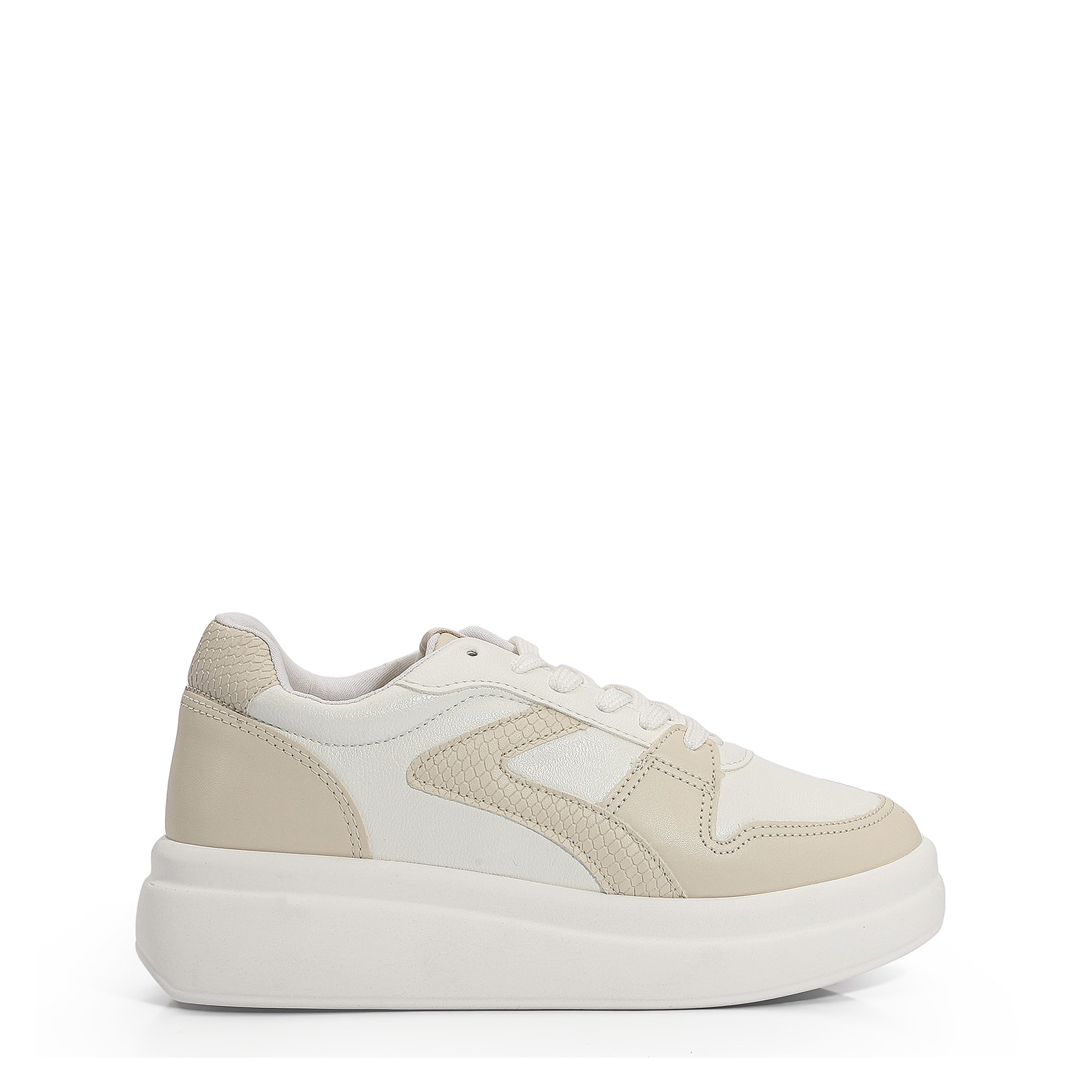 Tênis Flatform Alt Branco/Bege