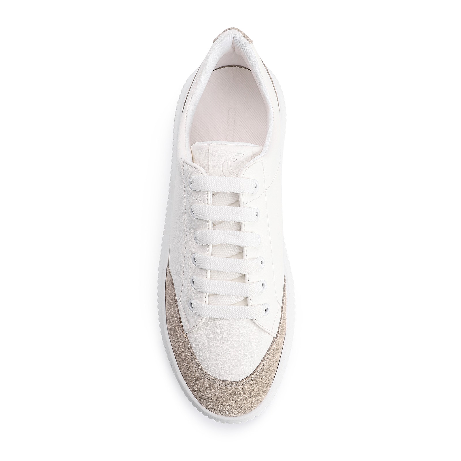 Tênis Flatform Alt Branco/Camurça Cinza