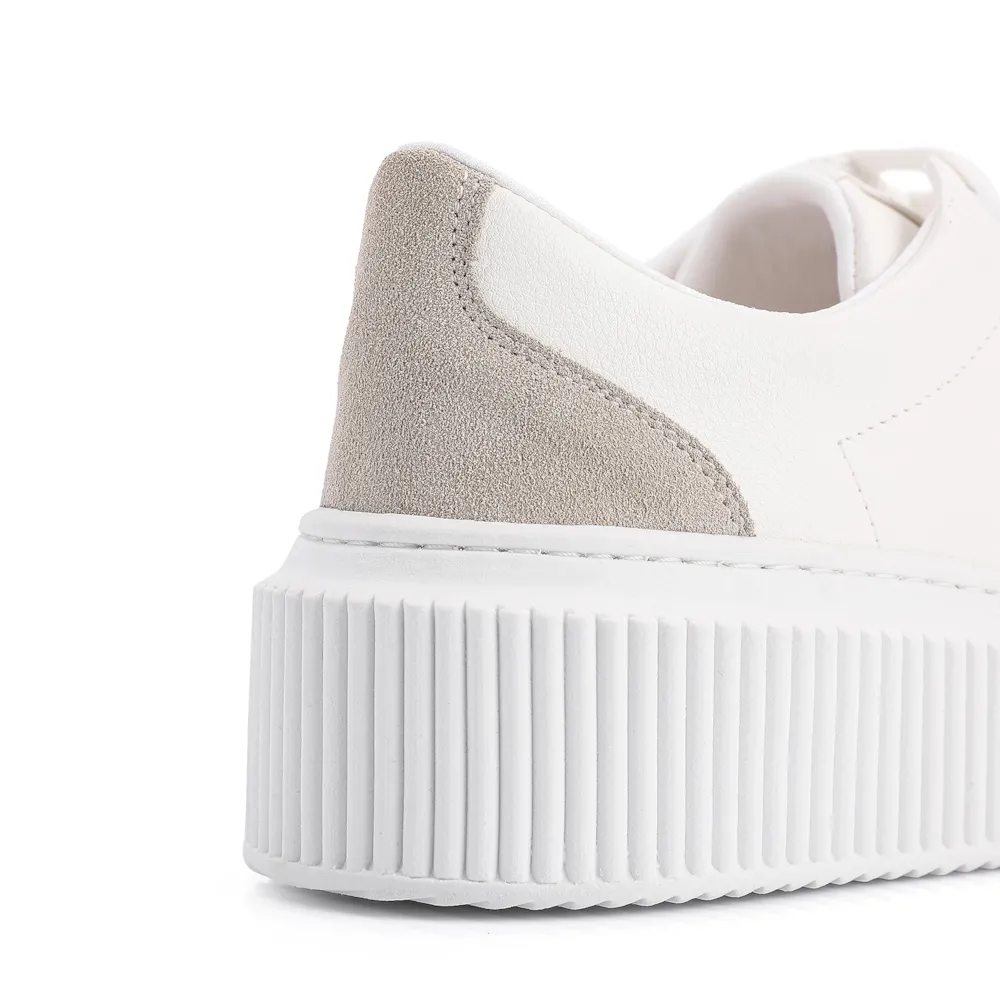 Tênis Flatform Alt Branco/Camurça Cinza - imagem 7