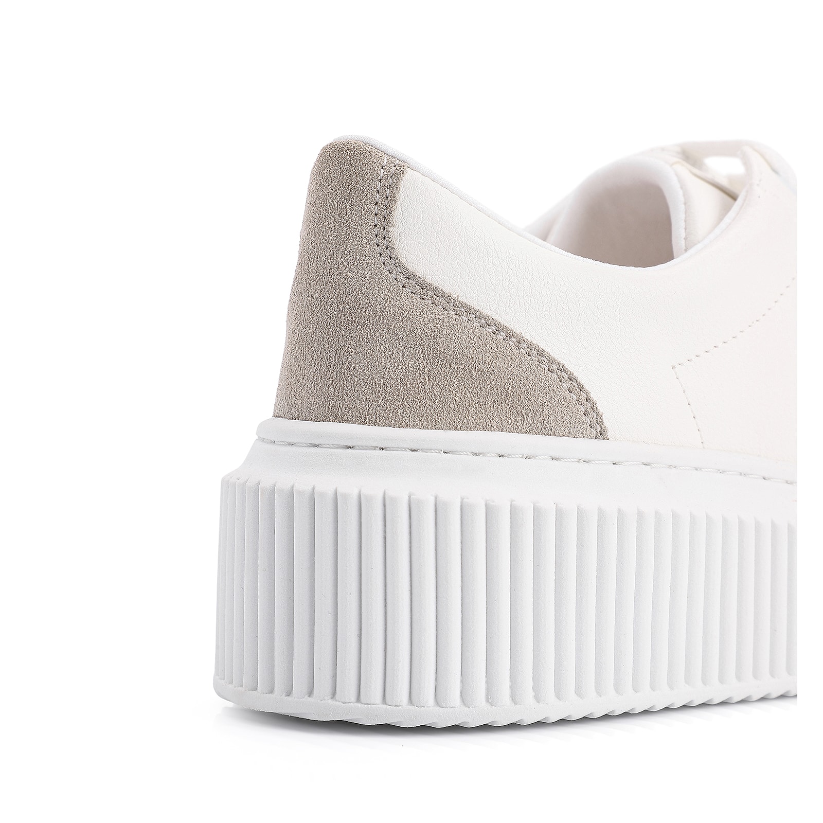 Tênis Flatform Alt Branco/Camurça Cinza