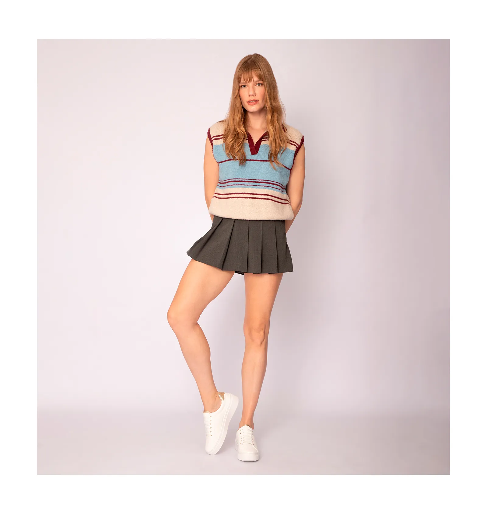 Tênis Flatform Alt Branco/Dourado