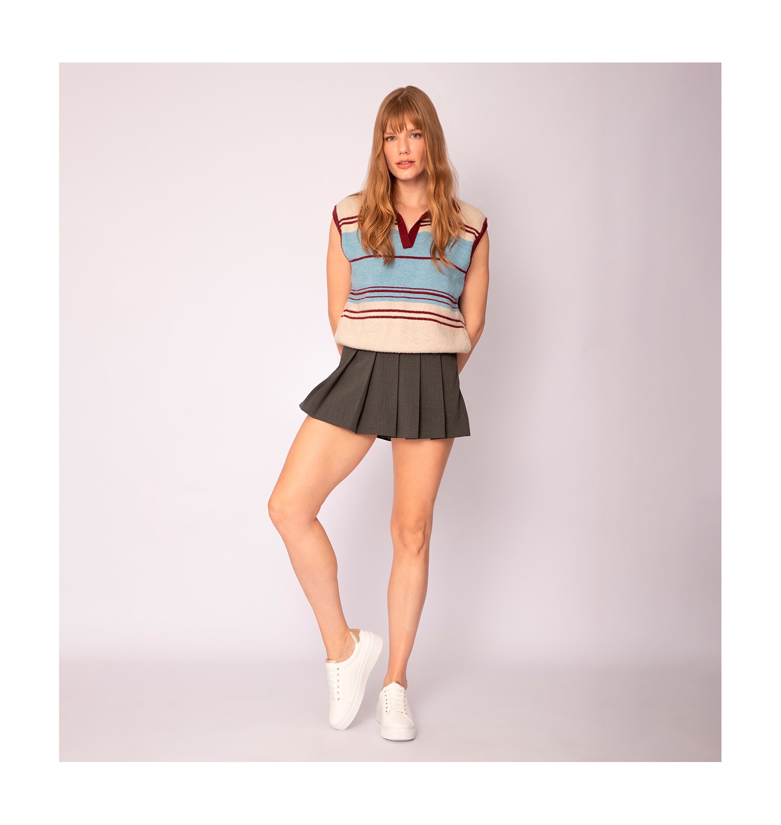 Tênis Flatform Alt Branco/Dourado
