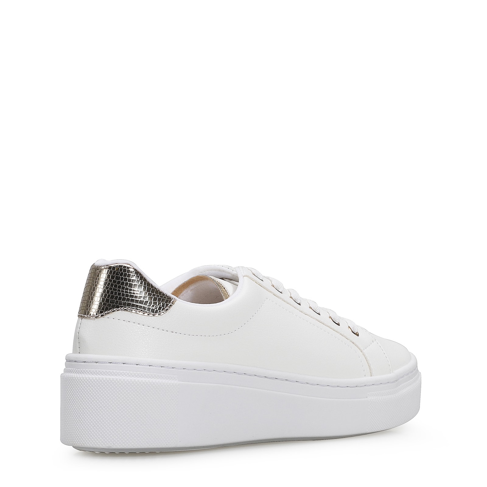 Tênis Flatform Alt Branco/Dourado