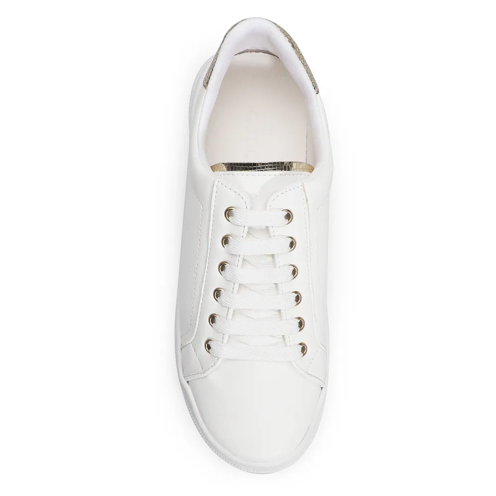Tênis Flatform Alt Branco/Dourado - imagem 6