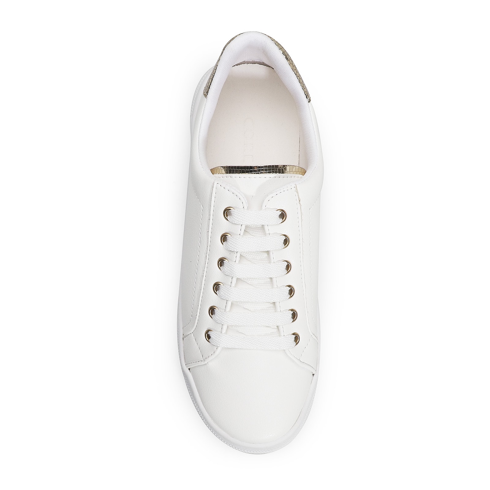 Tênis Flatform Alt Branco/Dourado