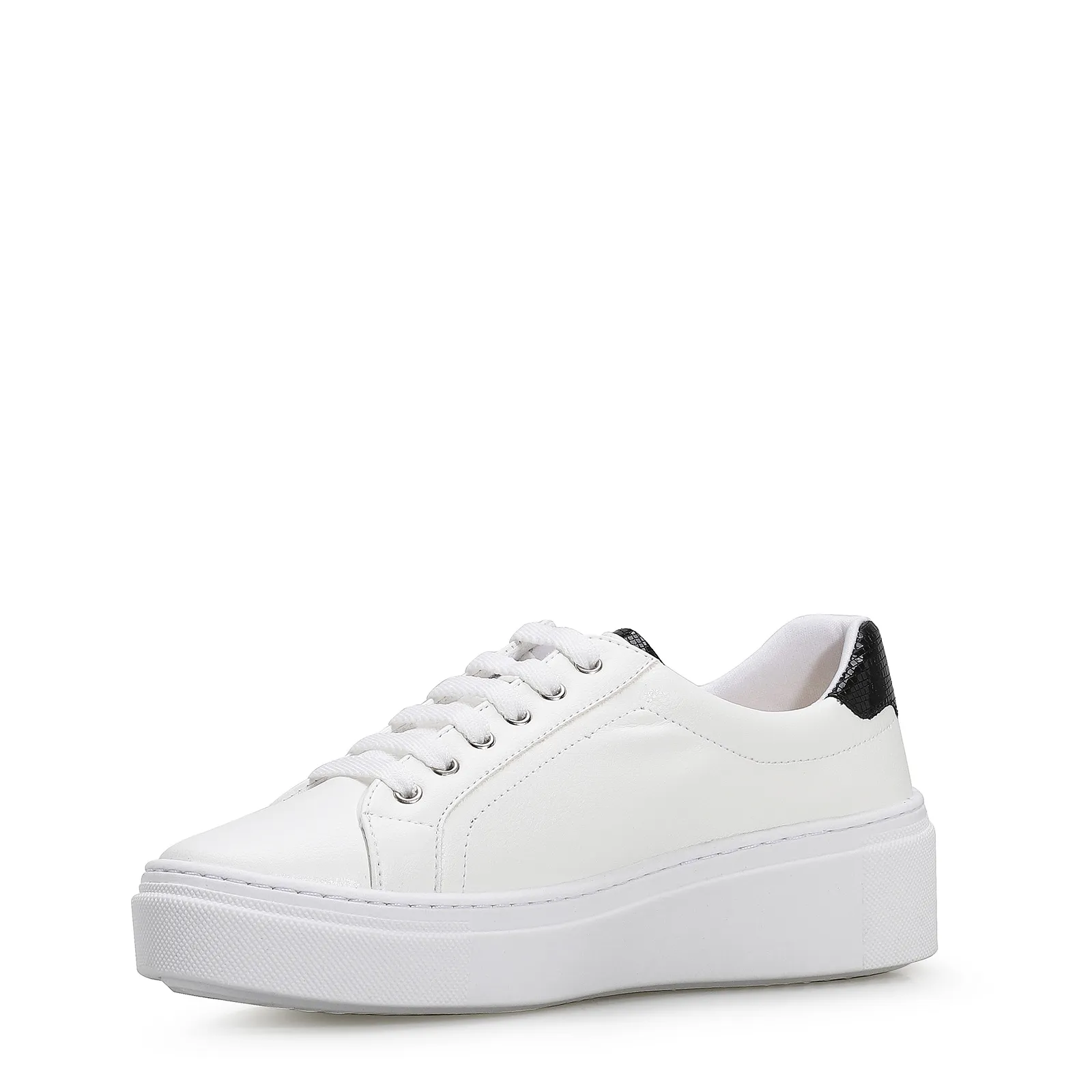 Tênis Flatform Alt Branco/Lezard Preto