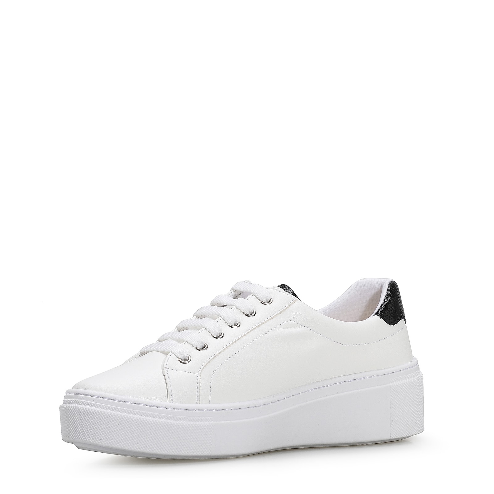 Tênis Flatform Alt Branco/Lezard Preto