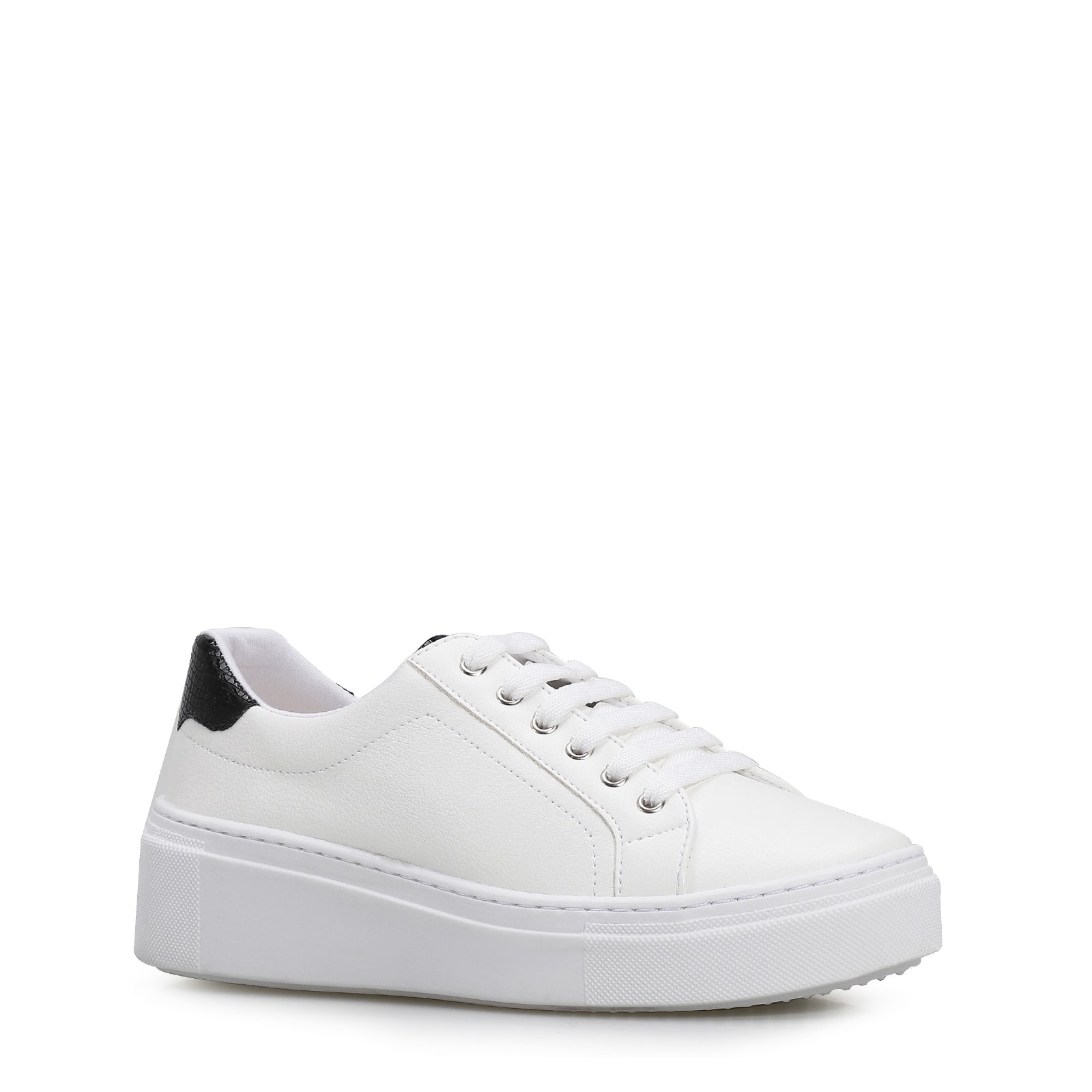 Tênis Flatform Alt Branco/Lezard Preto
