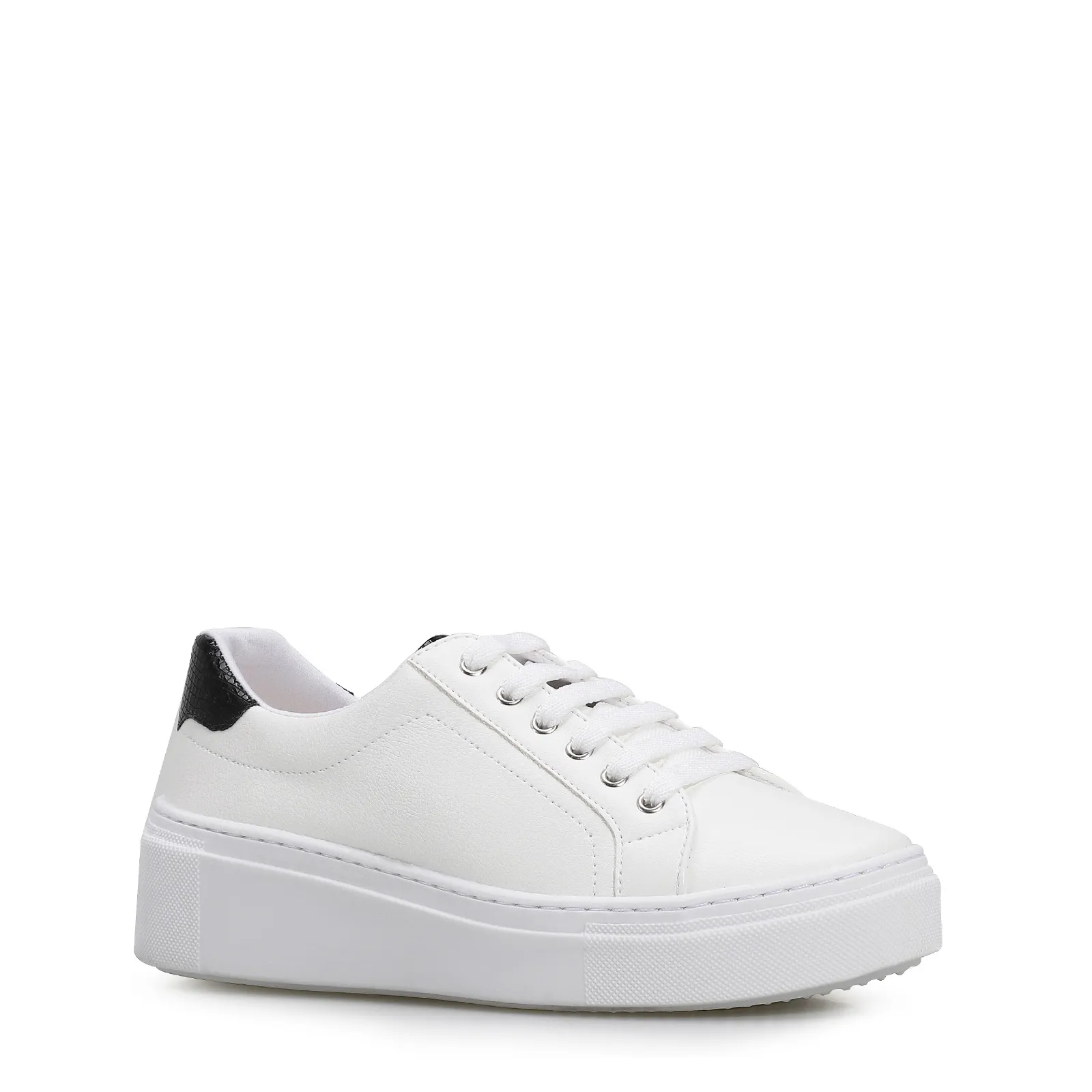 Tênis Flatform Alt Branco/Lezard Preto