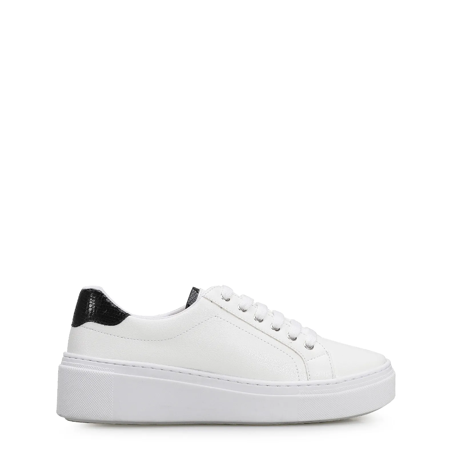 Tênis Flatform Alt Branco/Lezard Preto