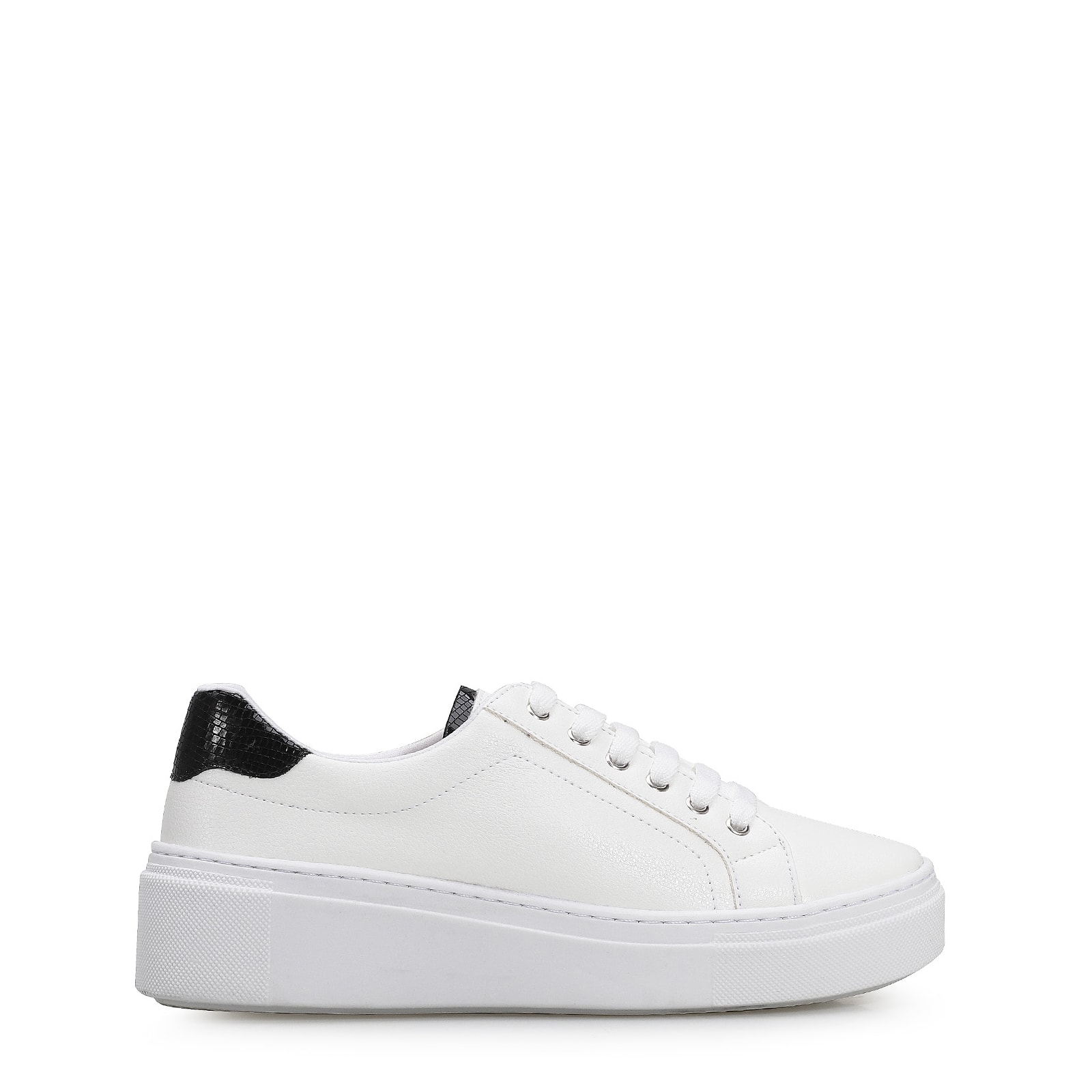 Tênis Flatform Alt Branco/Lezard Preto