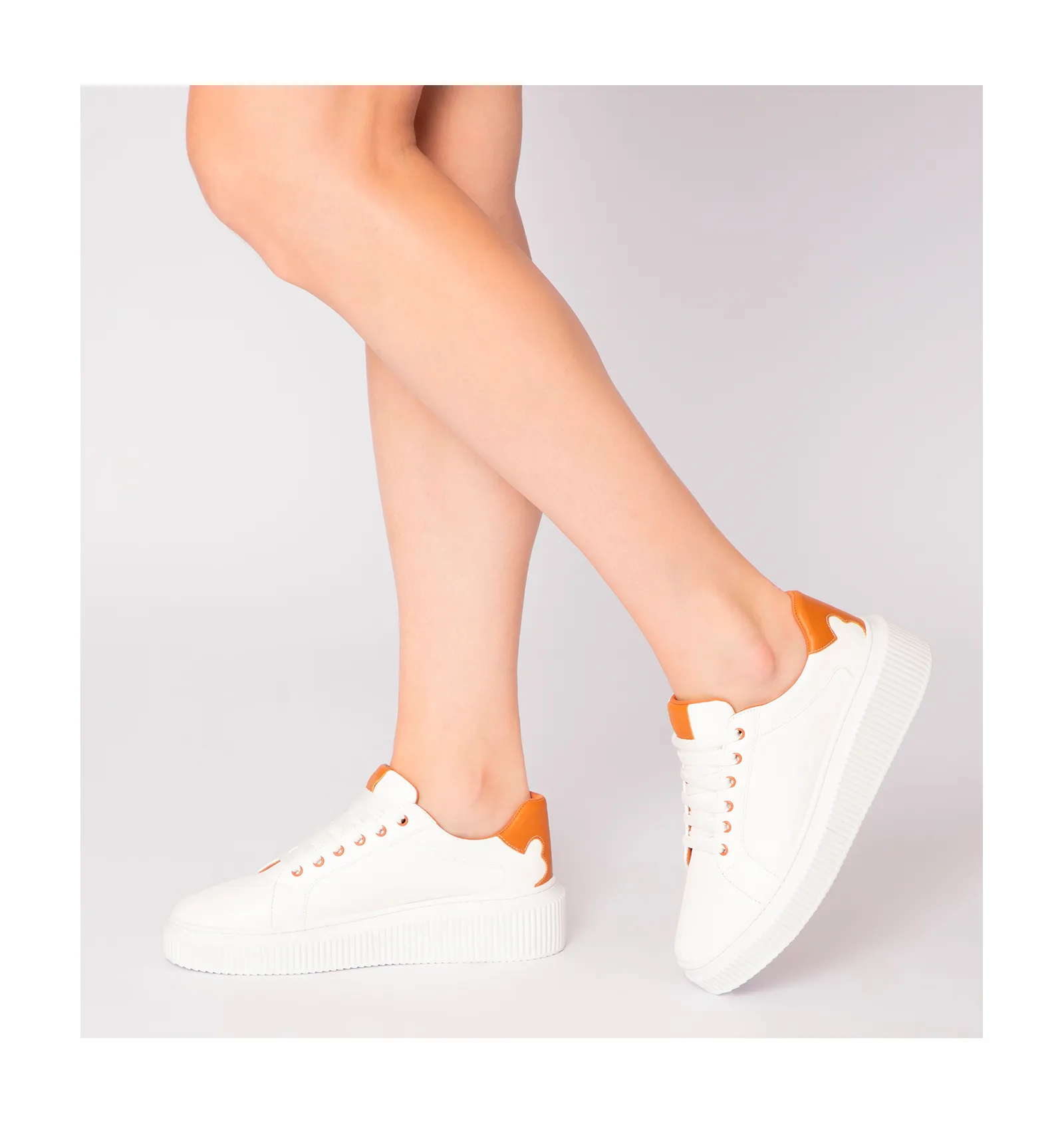 Tênis Flatform Alt Branco/Marrom