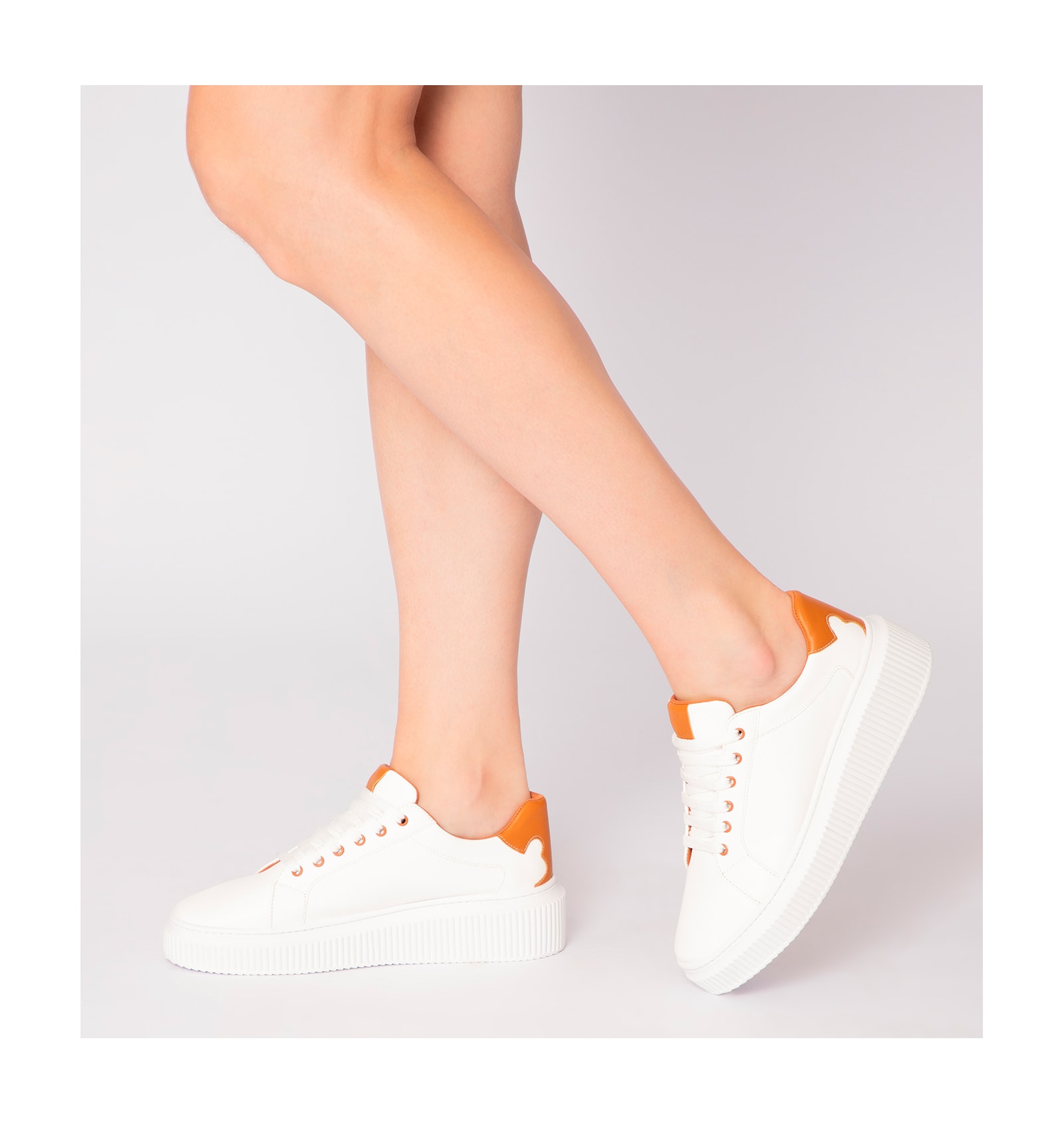 Tênis Flatform Alt Branco/Marrom