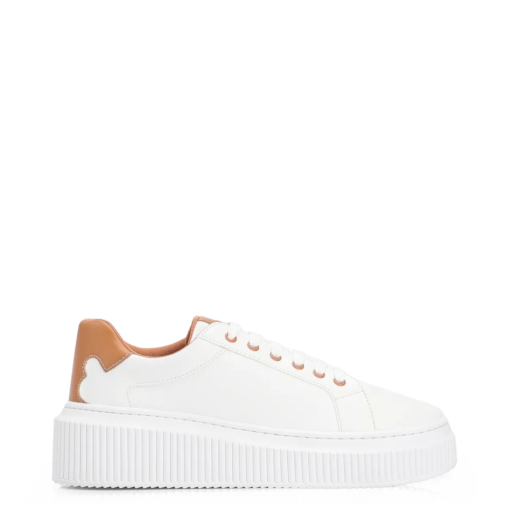 Tênis Flatform Alt Branco/Marrom - imagem 3