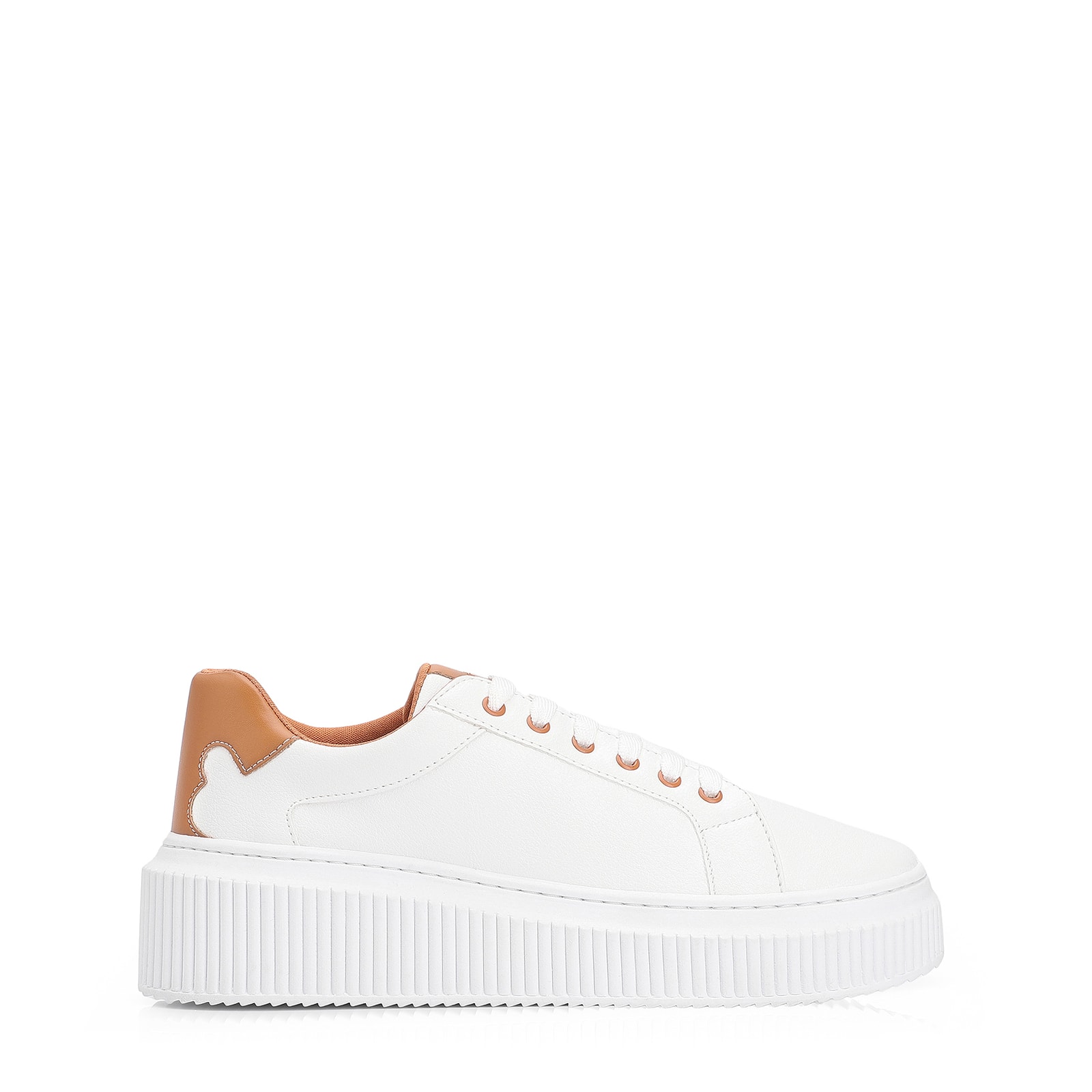 Tênis Flatform Alt Branco/Marrom