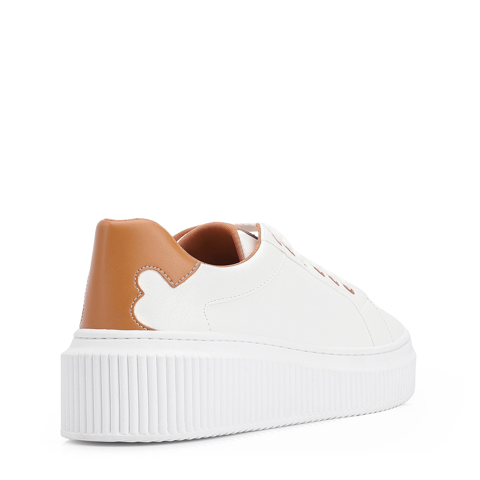 Tênis Flatform Alt Branco/Marrom