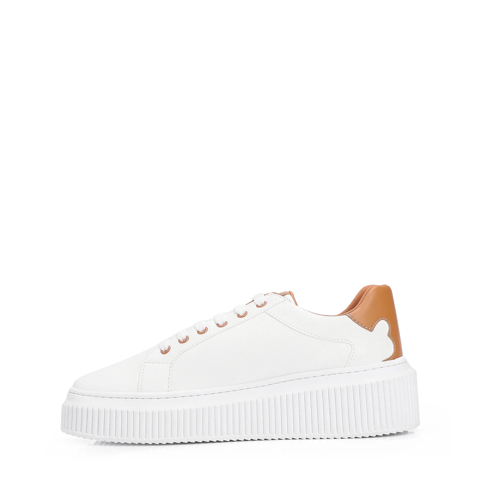 Tênis Flatform Alt Branco/Marrom