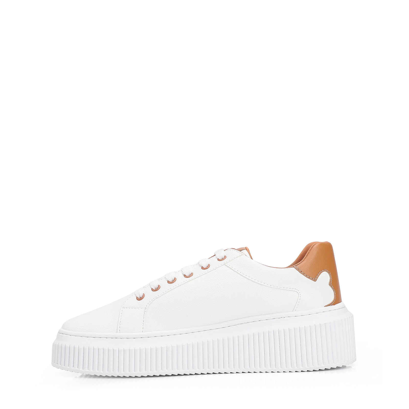 Tênis Flatform Alt Branco/Marrom