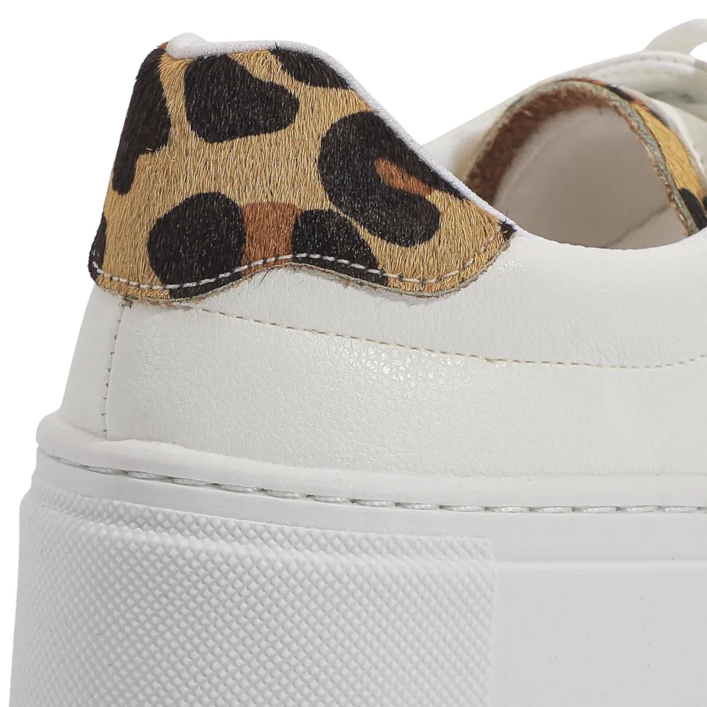 Tênis Flatform Alt Branco/Onça - imagem 7
