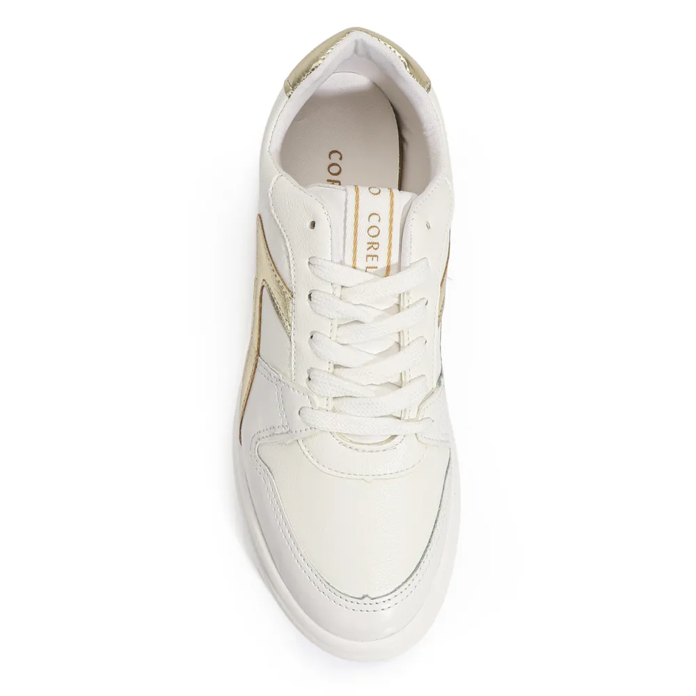 Tênis Flatform Alt Branco/Ouro - imagem 4