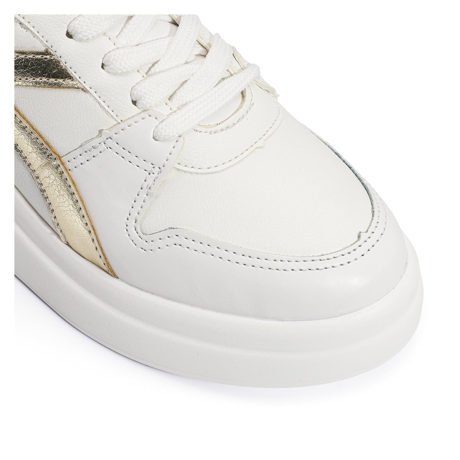 Tênis Flatform Alt Branco/Ouro