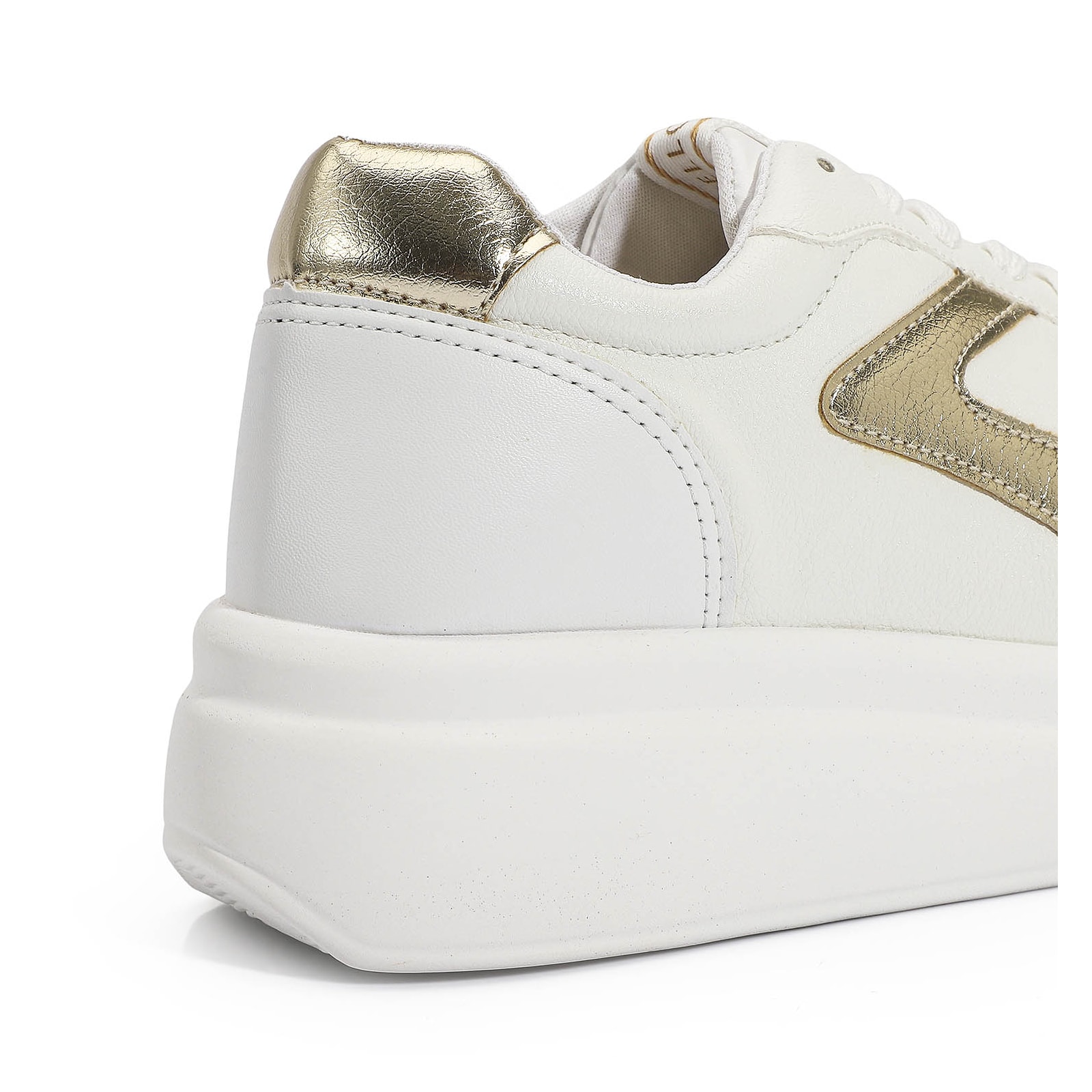 Tênis Flatform Alt Branco/Ouro