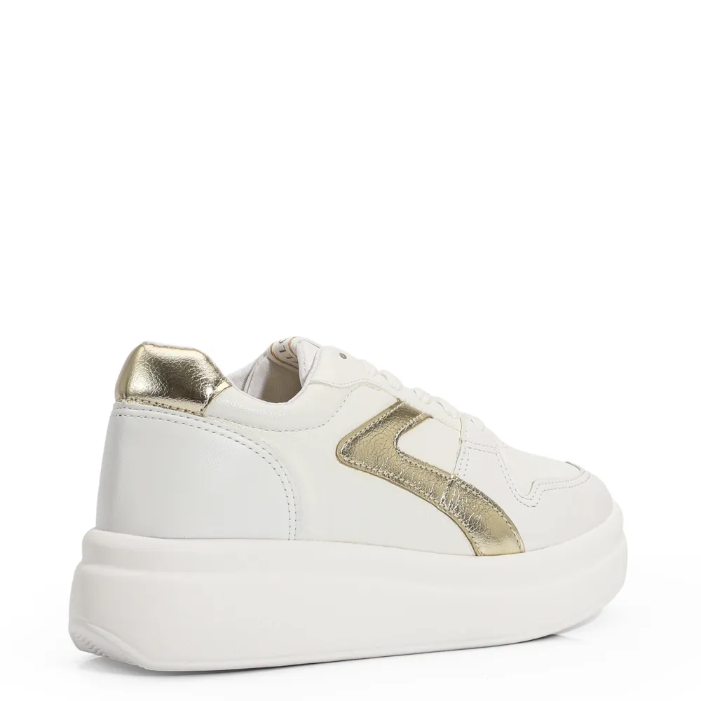 Tênis Flatform Alt Branco/Ouro - imagem 3