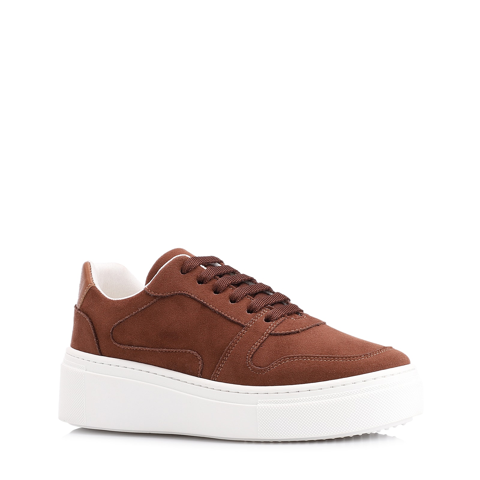 Tênis Flatform Alt Camurça Marrom Escuro