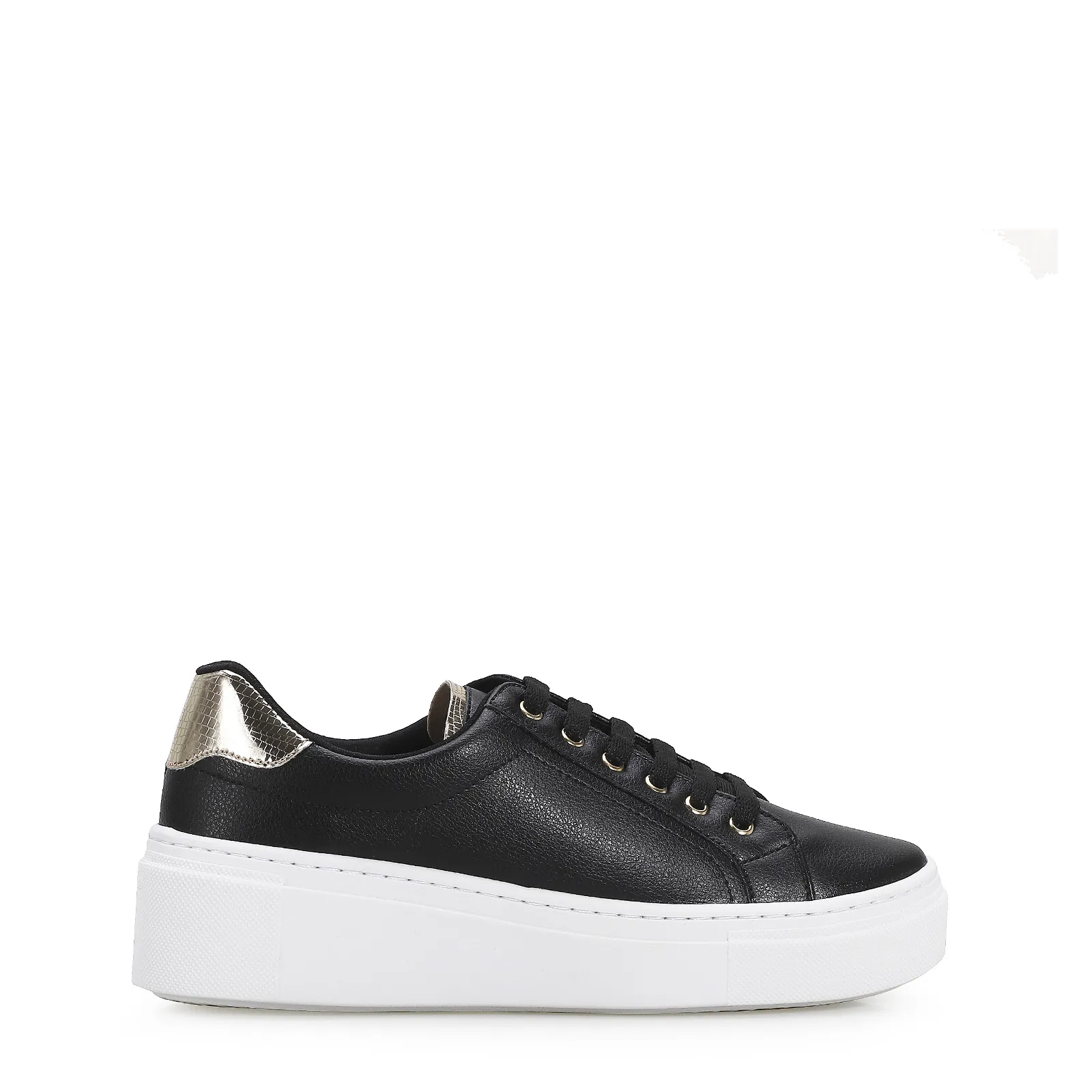 Tênis Flatform Alt Preto/Lezard Dourado