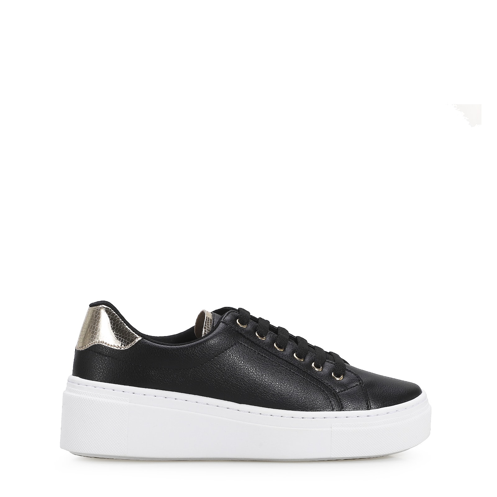 Tênis Flatform Alt Preto/Lezard Dourado