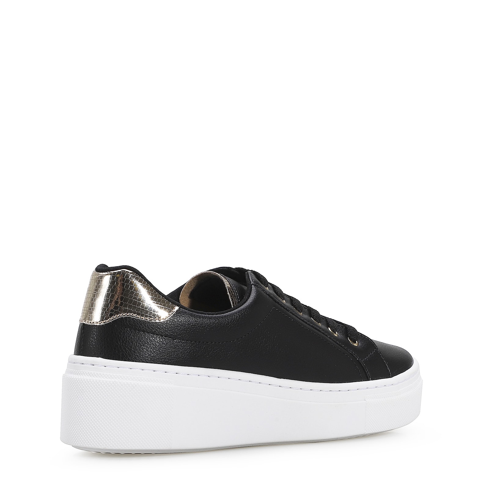 Tênis Flatform Alt Preto/Lezard Dourado