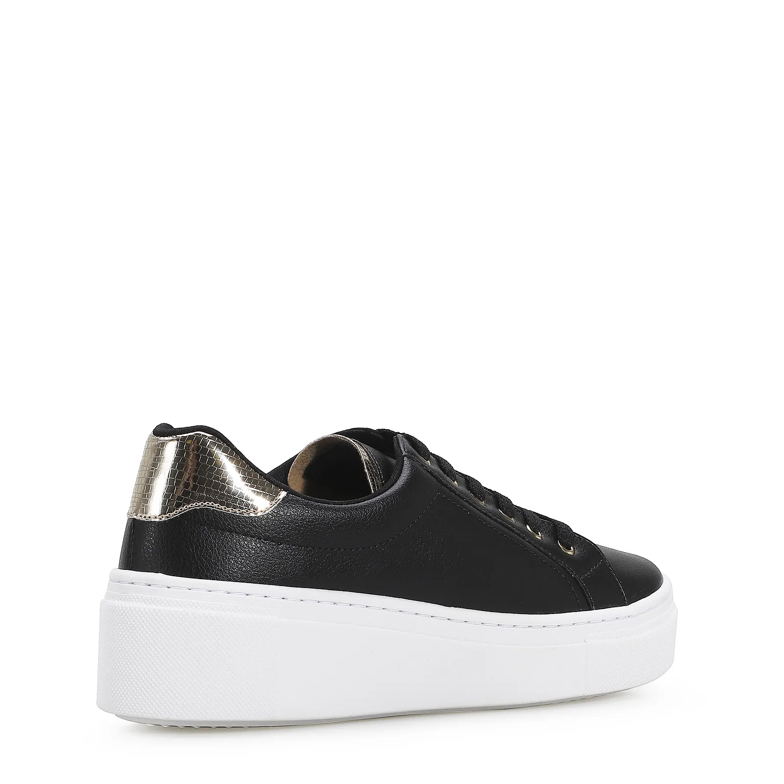 Tênis Flatform Alt Preto/Lezard Dourado