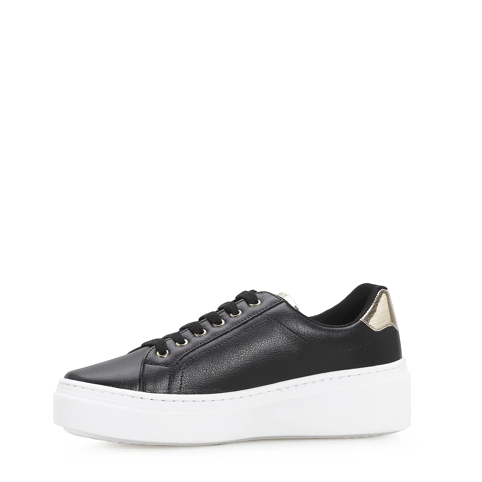 Tênis Flatform Alt Preto/Lezard Dourado