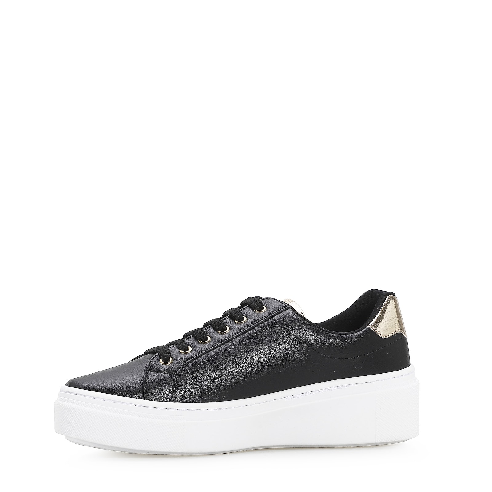 Tênis Flatform Alt Preto/Lezard Dourado