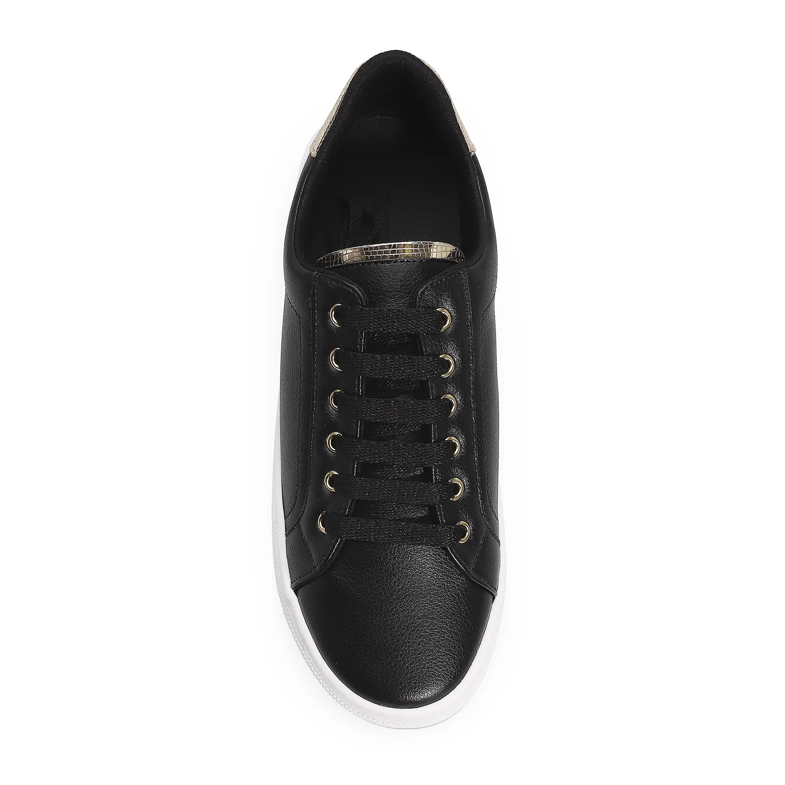 Tênis Flatform Alt Preto/Lezard Dourado