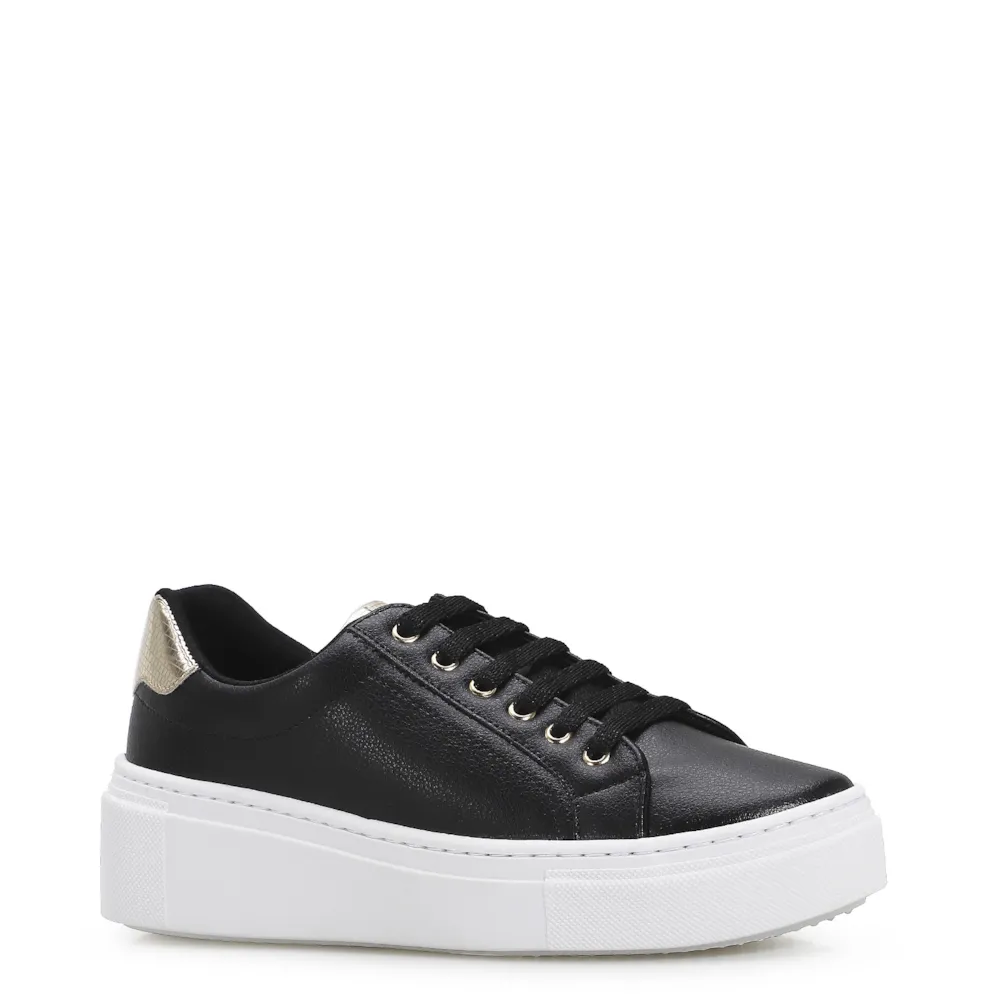 Tênis Flatform Alt Preto/Lezard Dourado