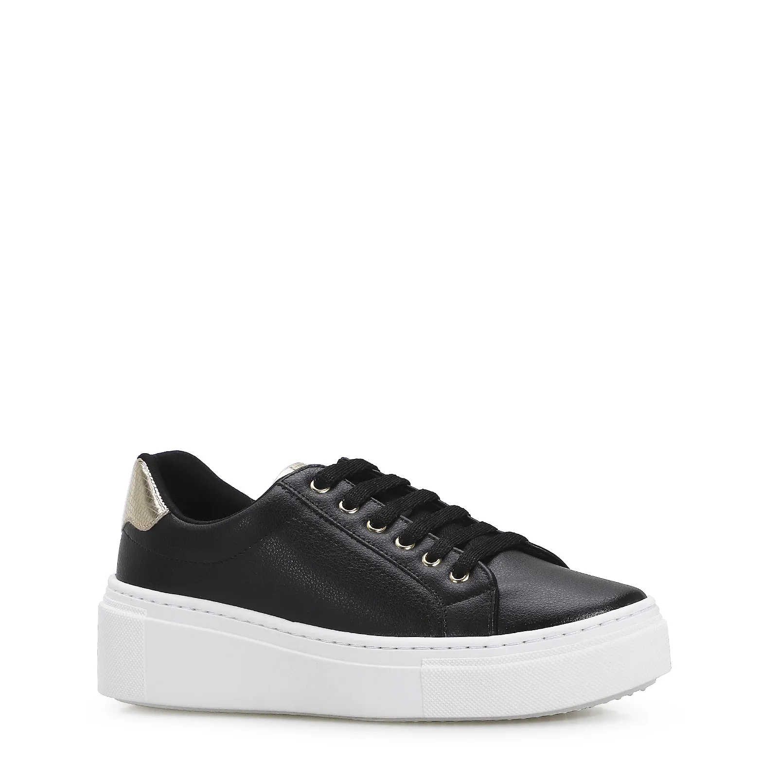Tênis Flatform Alt Preto/Lezard Dourado