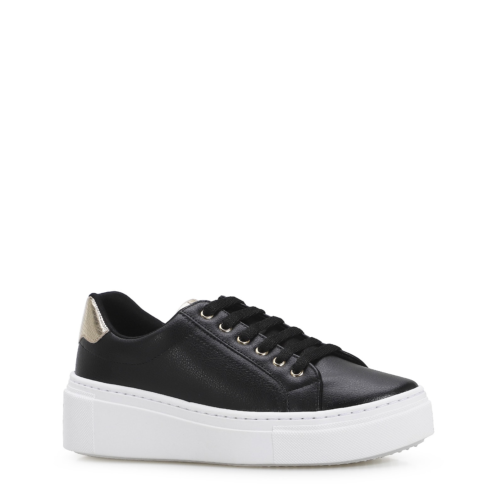 Tênis Flatform Alt Preto/Lezard Dourado