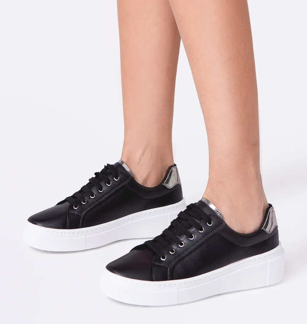 Tênis Flatform Alt Preto/Lezard Dourado - imagem 2