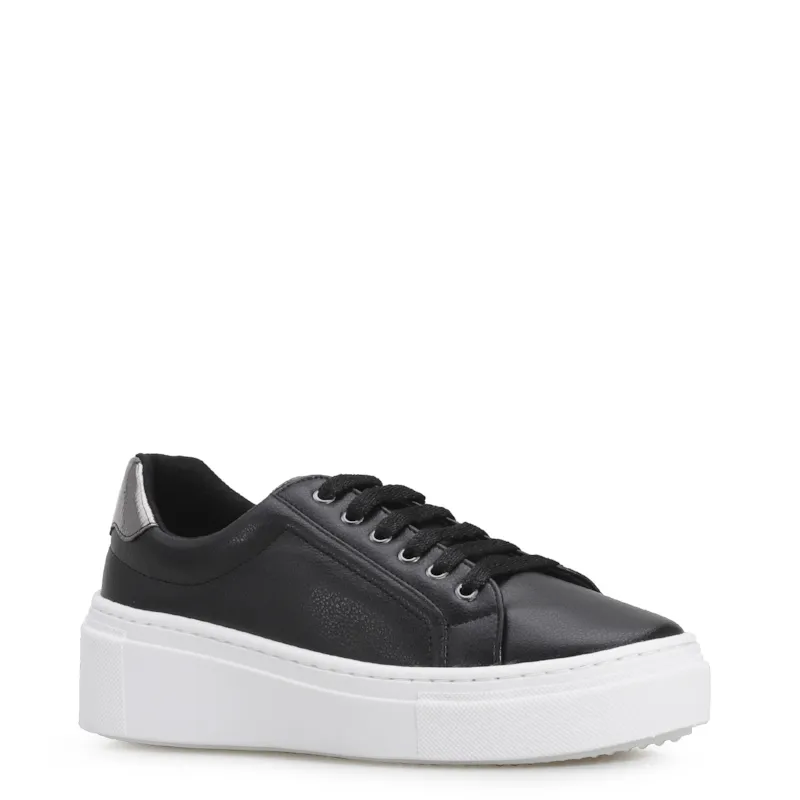 Tênis Flatform Alt Preto/Lezard Prata