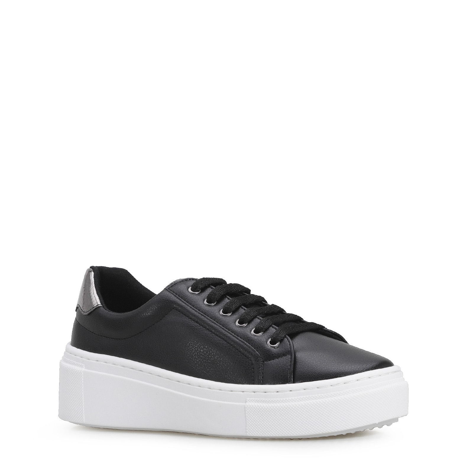 Tênis Flatform Alt Preto/Lezard Prata