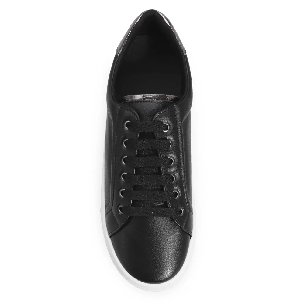 Tênis Flatform Alt Preto/Lezard Prata - imagem 6