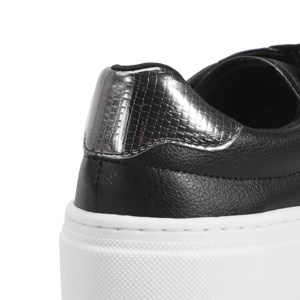 Tênis Flatform Alt Preto/Lezard Prata - imagem 8