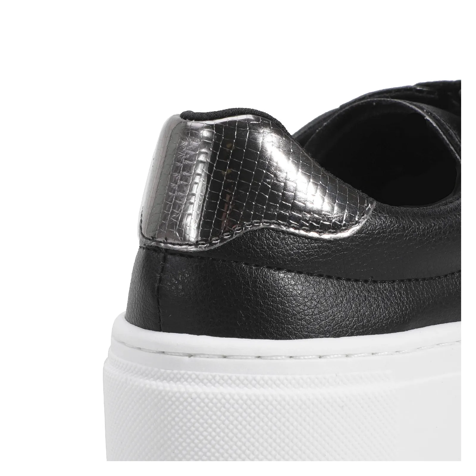 Tênis Flatform Alt Preto/Lezard Prata