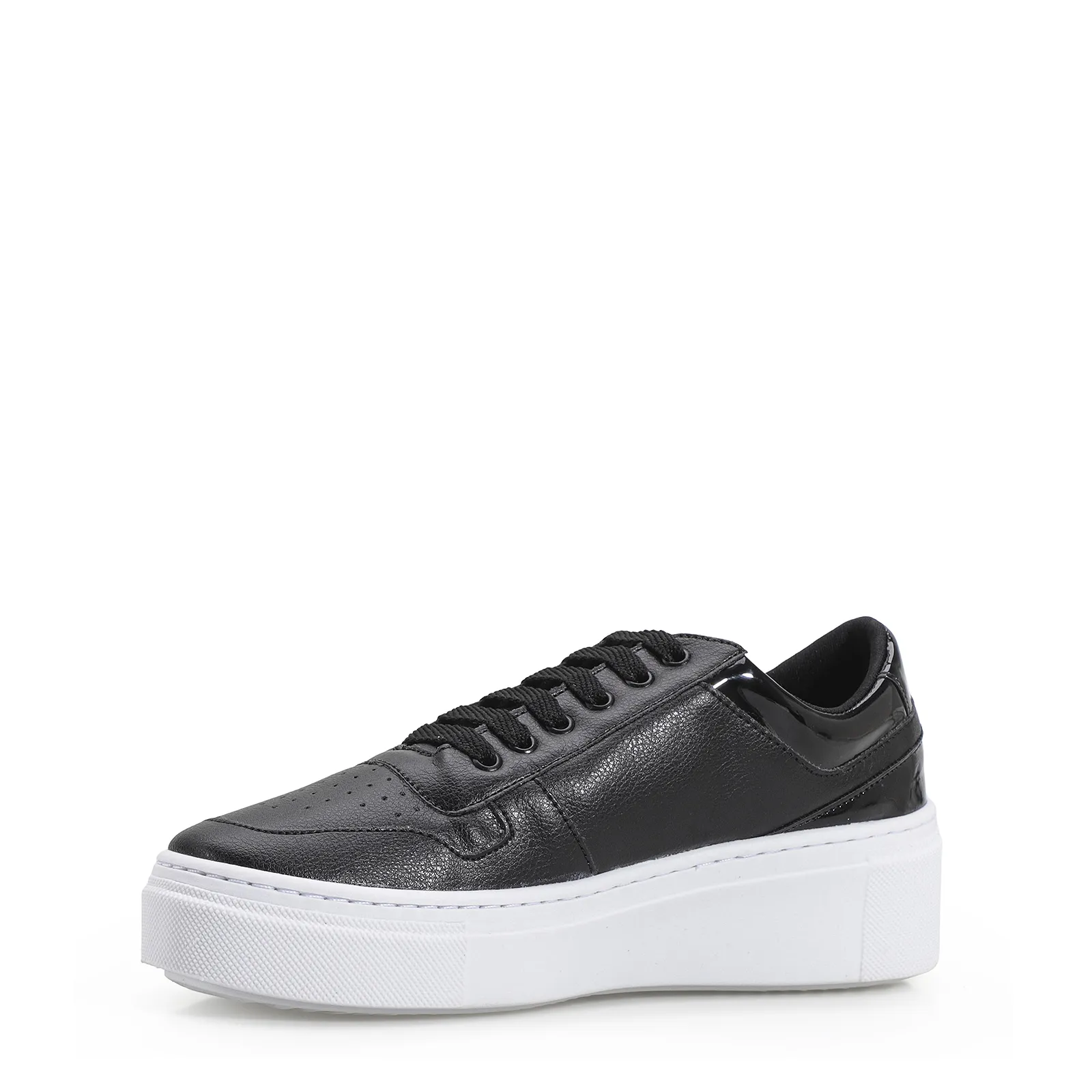 Tênis Flatform Alt Preto/Verniz Preto
